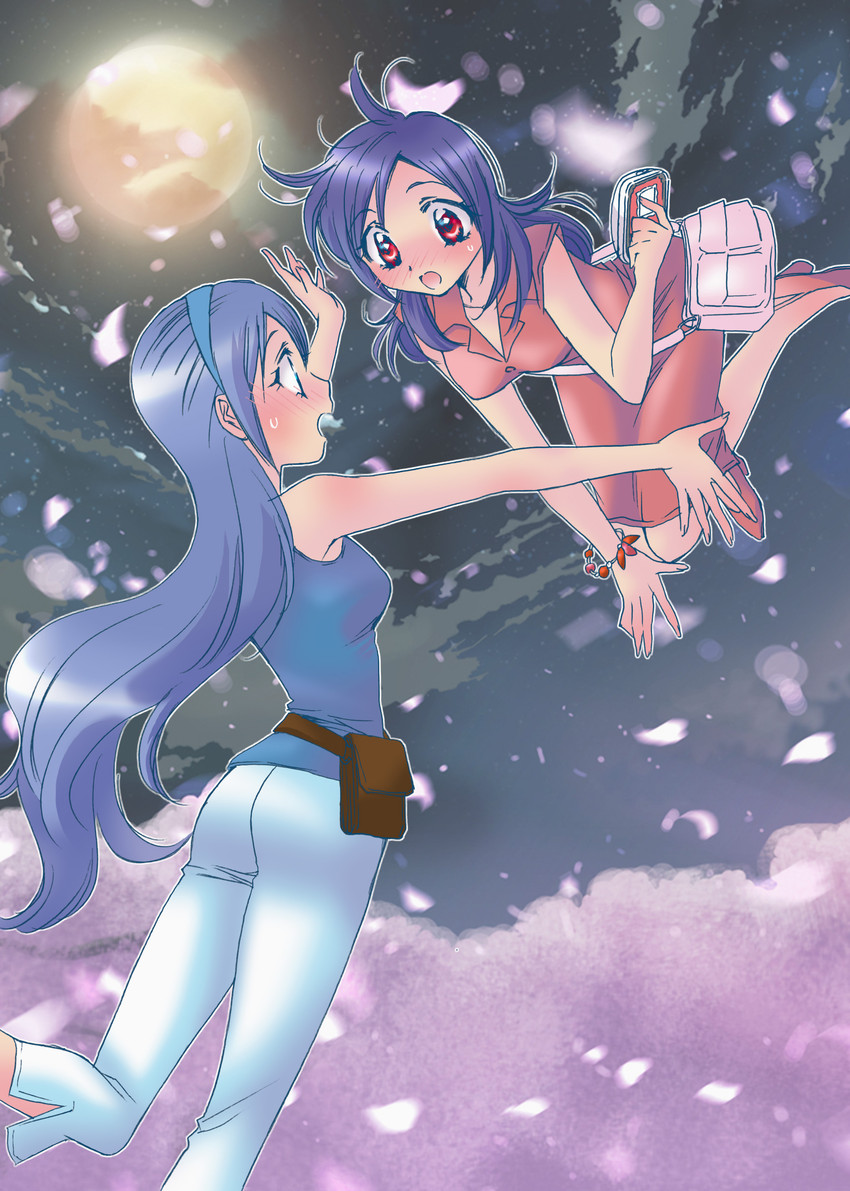 higashi setsuna and aono miki (precure and 1 more) drawn by muumin