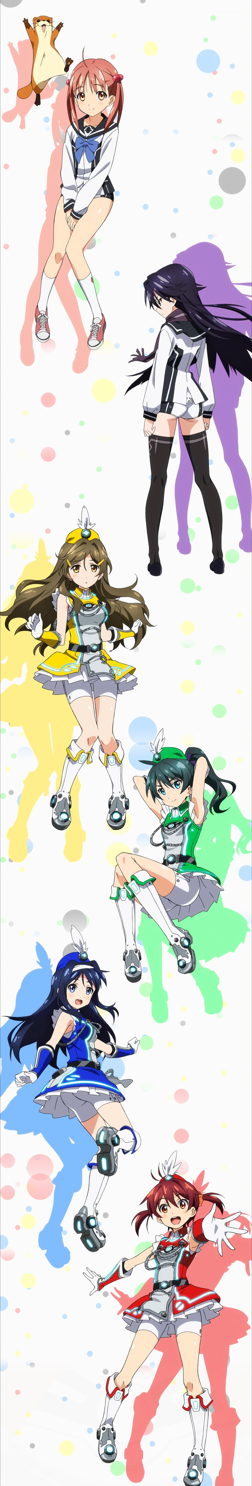 isshiki akane, shinomiya himawari, futaba aoi, saegusa wakaba, kuroki rei, and 2 more (vividred operation)
