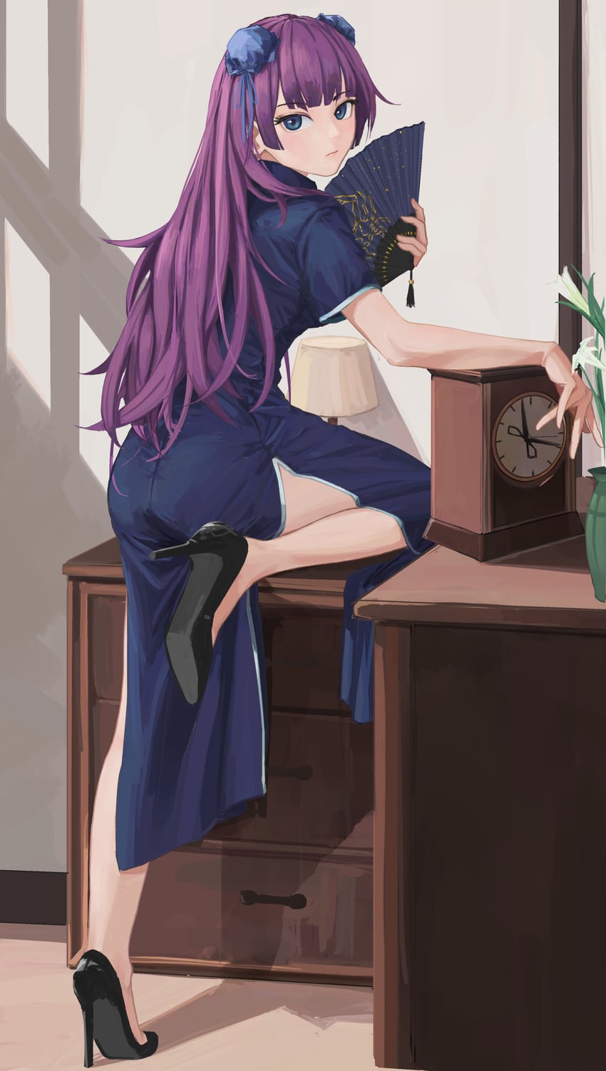 senjougahara hitagi (monogatari and 1 more) drawn by nemo_ringo
