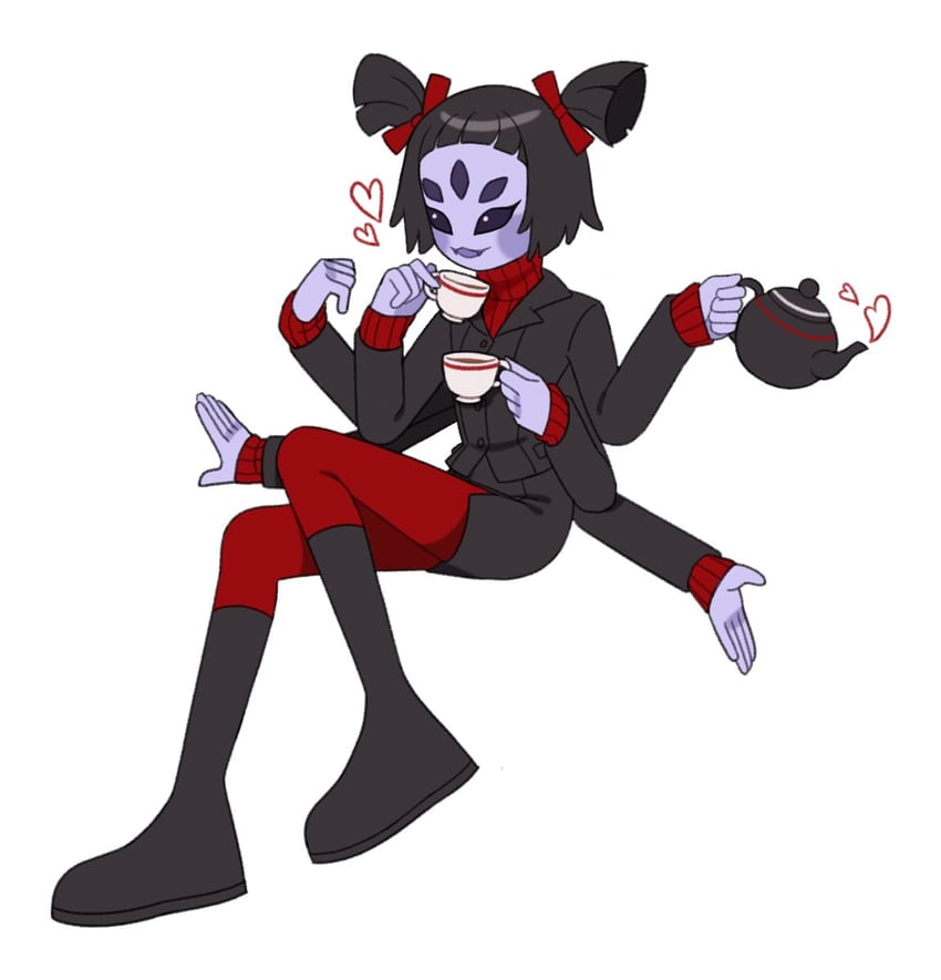 modeus and muffet (helltaker and 1 more) drawn by tokban