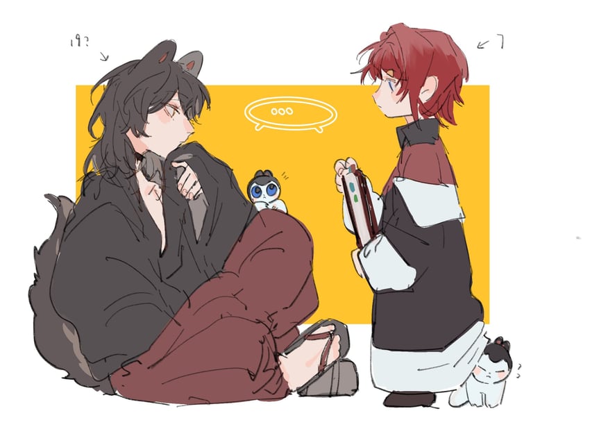 ange katrina, inui toko, and banken (nijisanji) drawn by lingyi