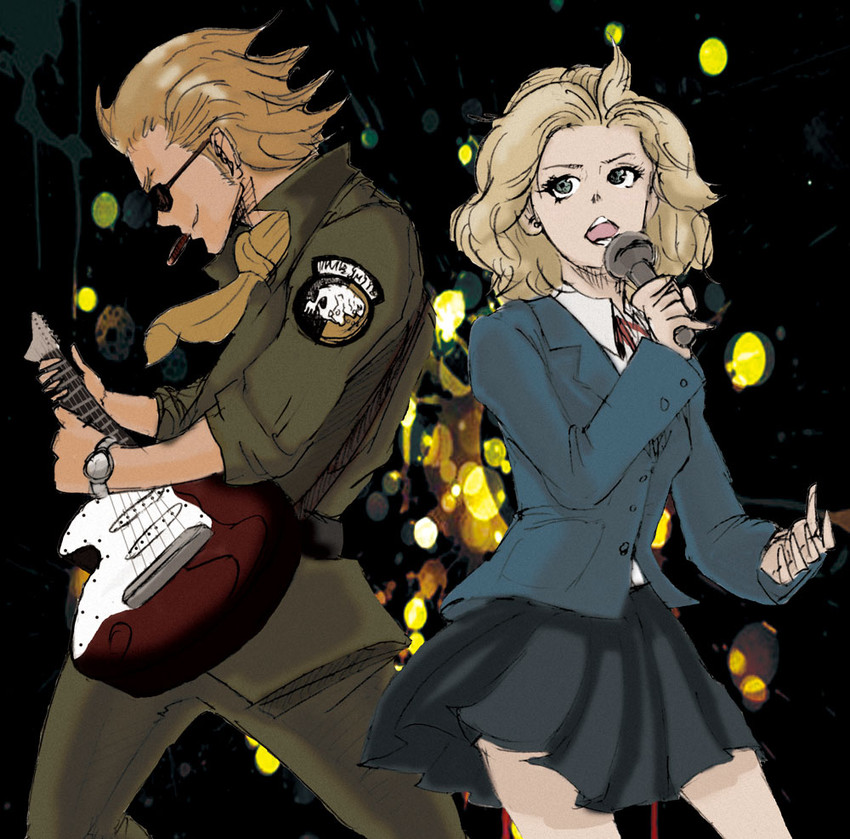 kazuhira miller and paz ortega andrade (metal gear and 1 more) drawn by shallown