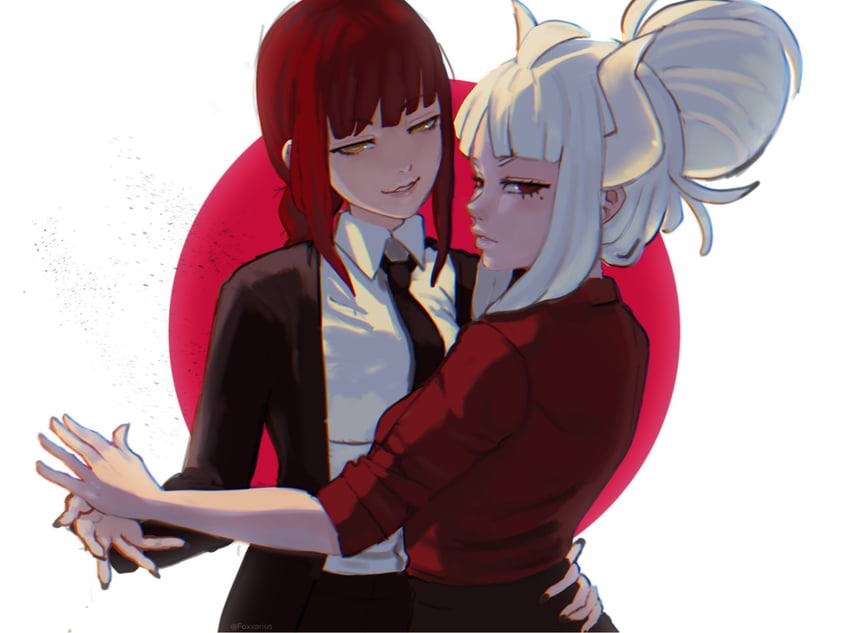 makima and lucifer (chainsaw man and 1 more) drawn by foxxarius