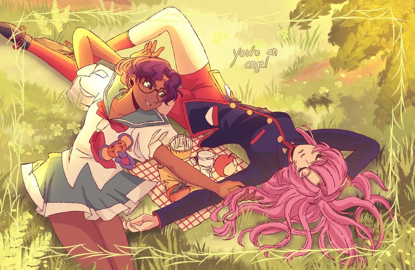 tenjou utena and himemiya anthy (shoujo kakumei utena) drawn by pupshinji