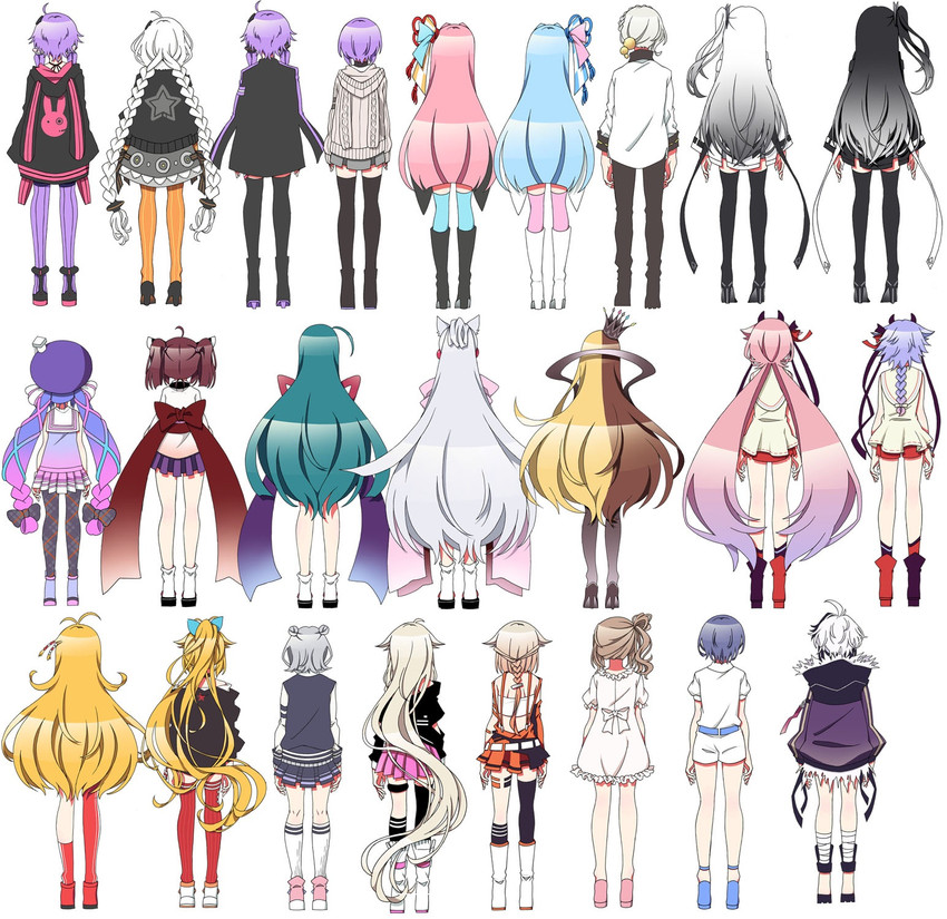 yuzuki yukari, kizuna akari, touhoku kiritan, ia, kotonoha akane, and 16 more (vocaloid and 7 more) drawn by asaiasa0