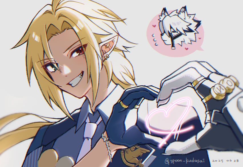 von lycaon and hugo vlad (zenless zone zero) drawn by washidake