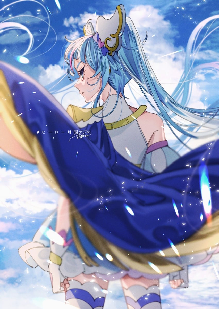 sora harewataru and cure sky (precure and 1 more) drawn by aoi_tete