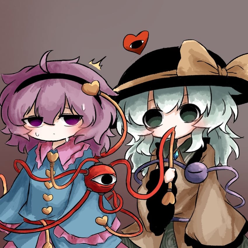 komeiji koishi and komeiji satori (touhou) drawn by heripantomorrow
