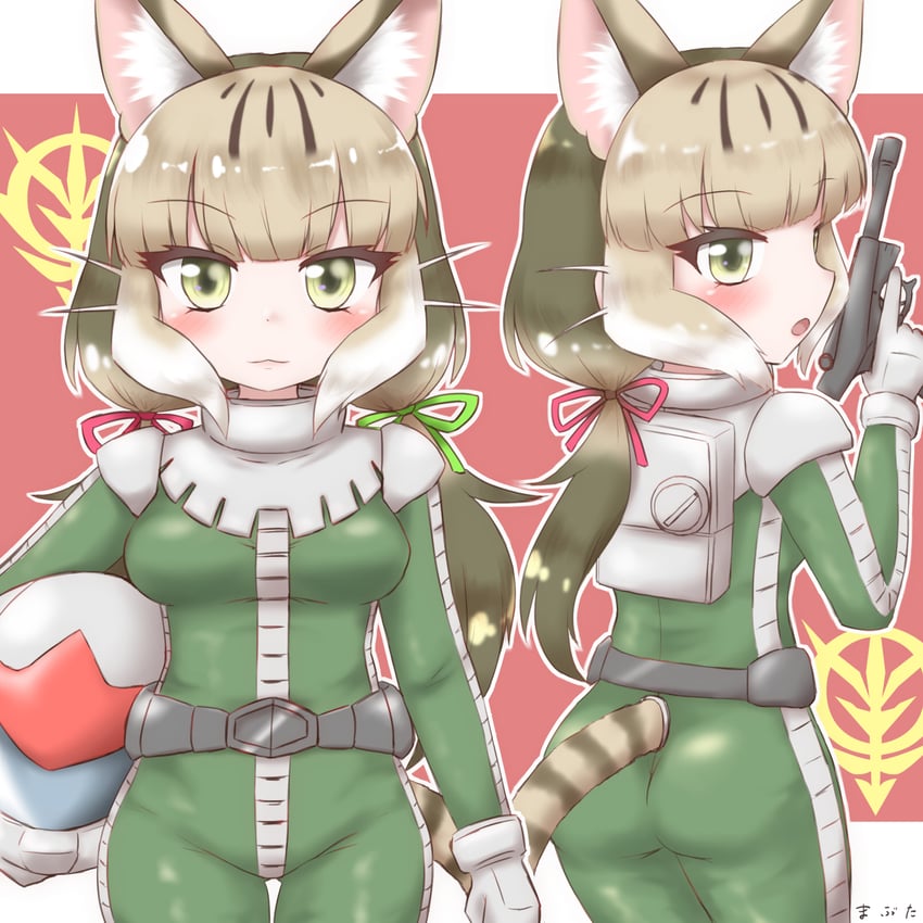 jungle cat (gundam and 2 more) drawn by mabuta_(mbt)