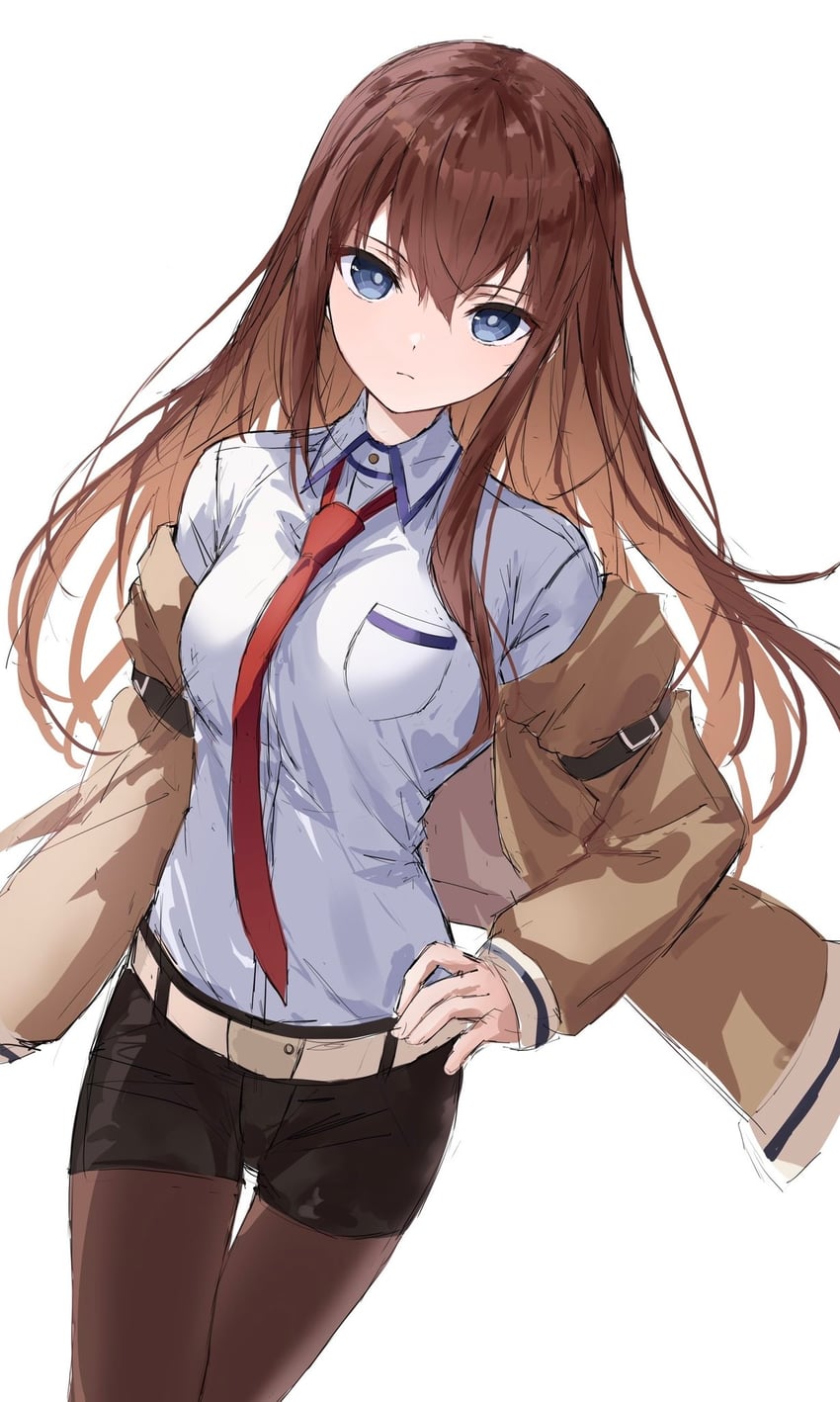 makise kurisu (science adventure and 1 more) drawn by yanagi_marie