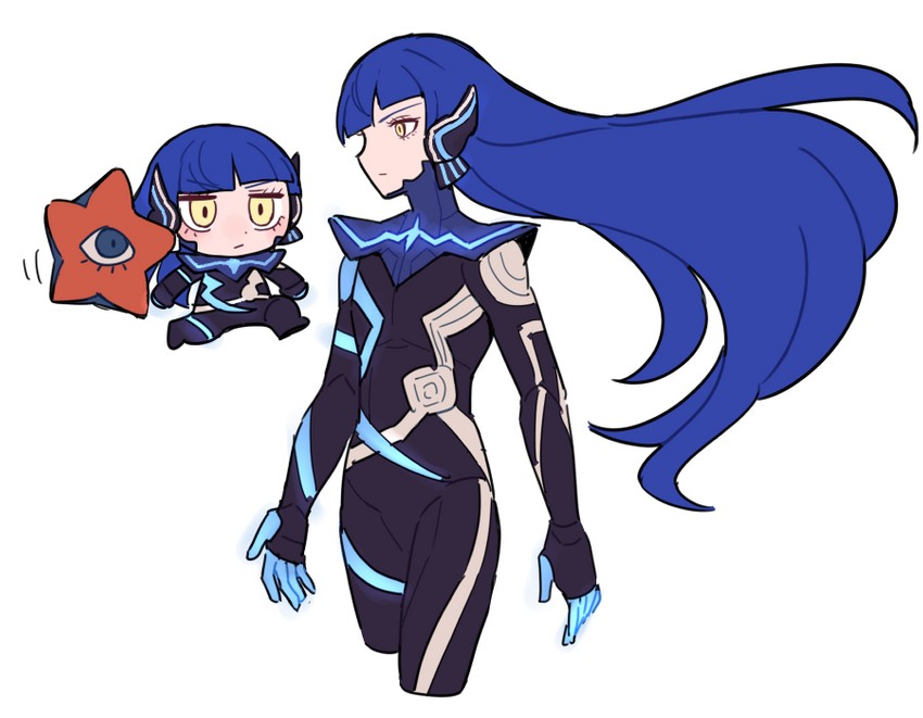 protagonist and decarabia (shin megami tensei and 1 more) drawn by do_m_kaeru