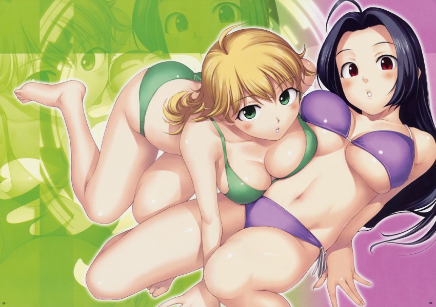 hoshii miki and miura azusa (idolmaster and 1 more) drawn by tanaka_shoutarou