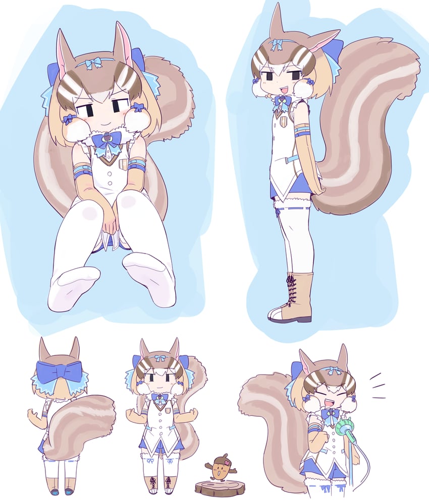 siberian chipmunk (kemono friends and 1 more) drawn by 0x0082