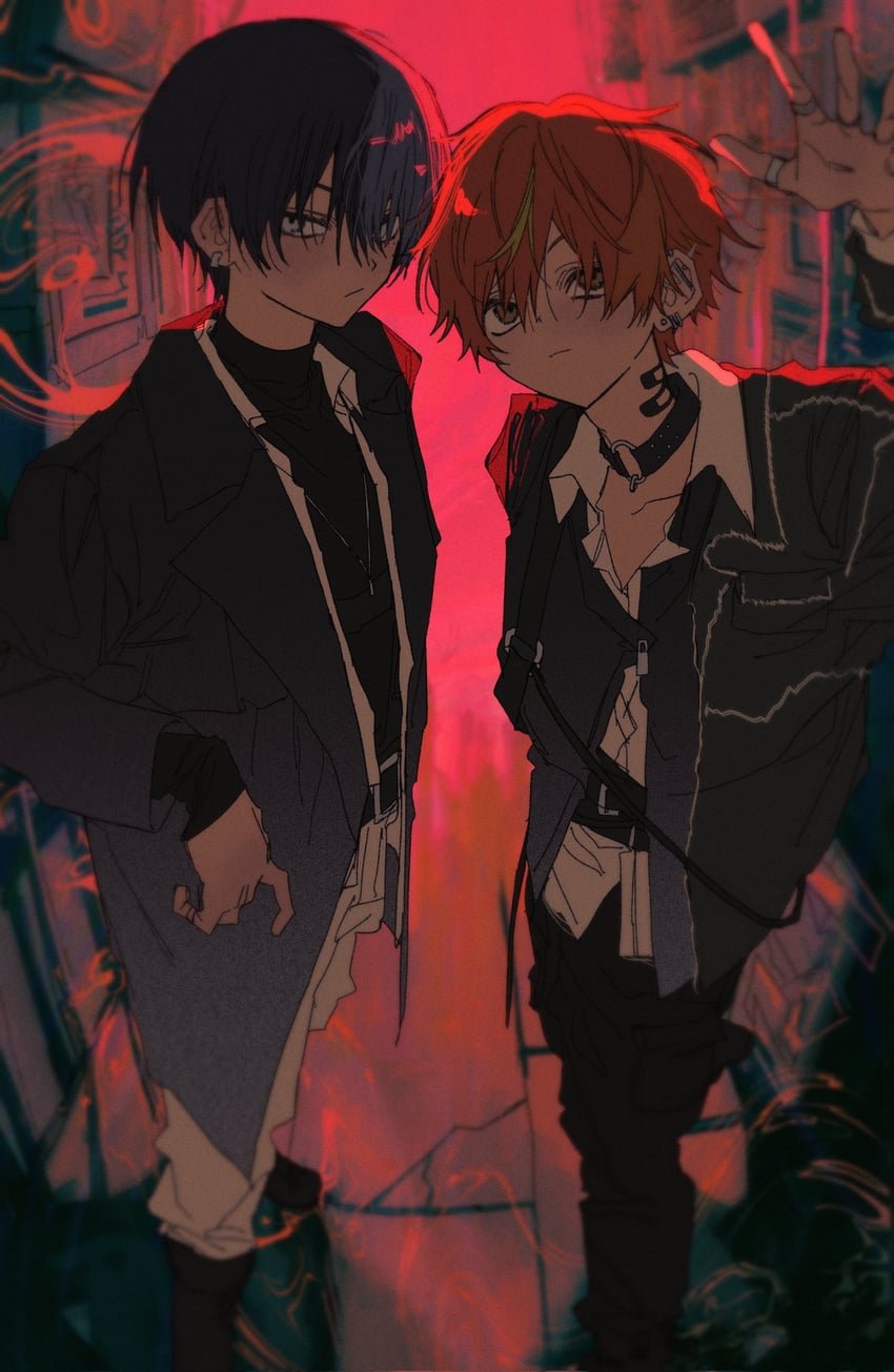 shinonome akito and aoyagi touya (project sekai) drawn by goguma_wagamja
