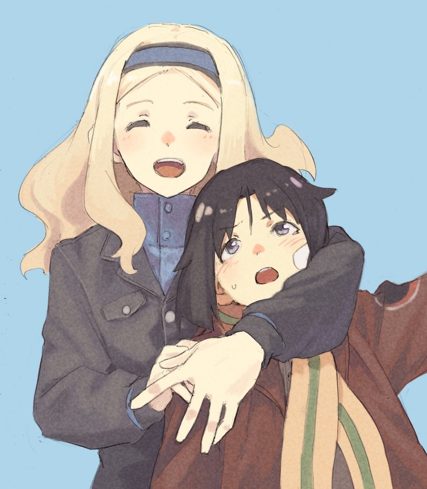 kanno naoe and aleksandra i. pokryshkin (world witches series and 1 more) drawn by shiratama_(hockey)