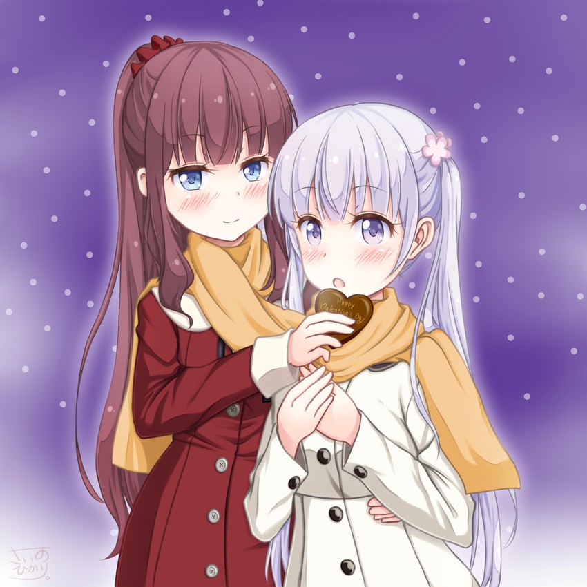 suzukaze aoba and takimoto hifumi (new game!) drawn by sainohikari