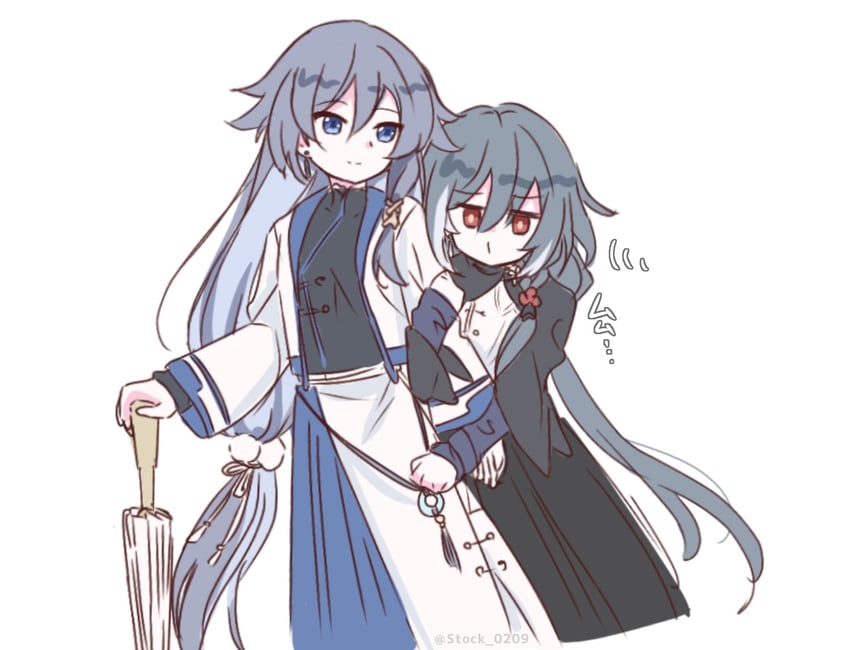fu hua and herrscher of sentience (honkai and 1 more) drawn by stock_0209