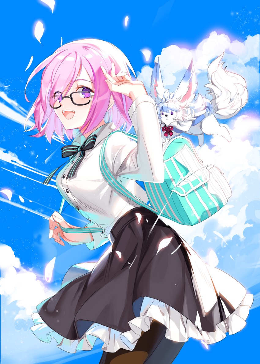 mash kyrielight and fou (fate and 1 more) drawn by mona0101