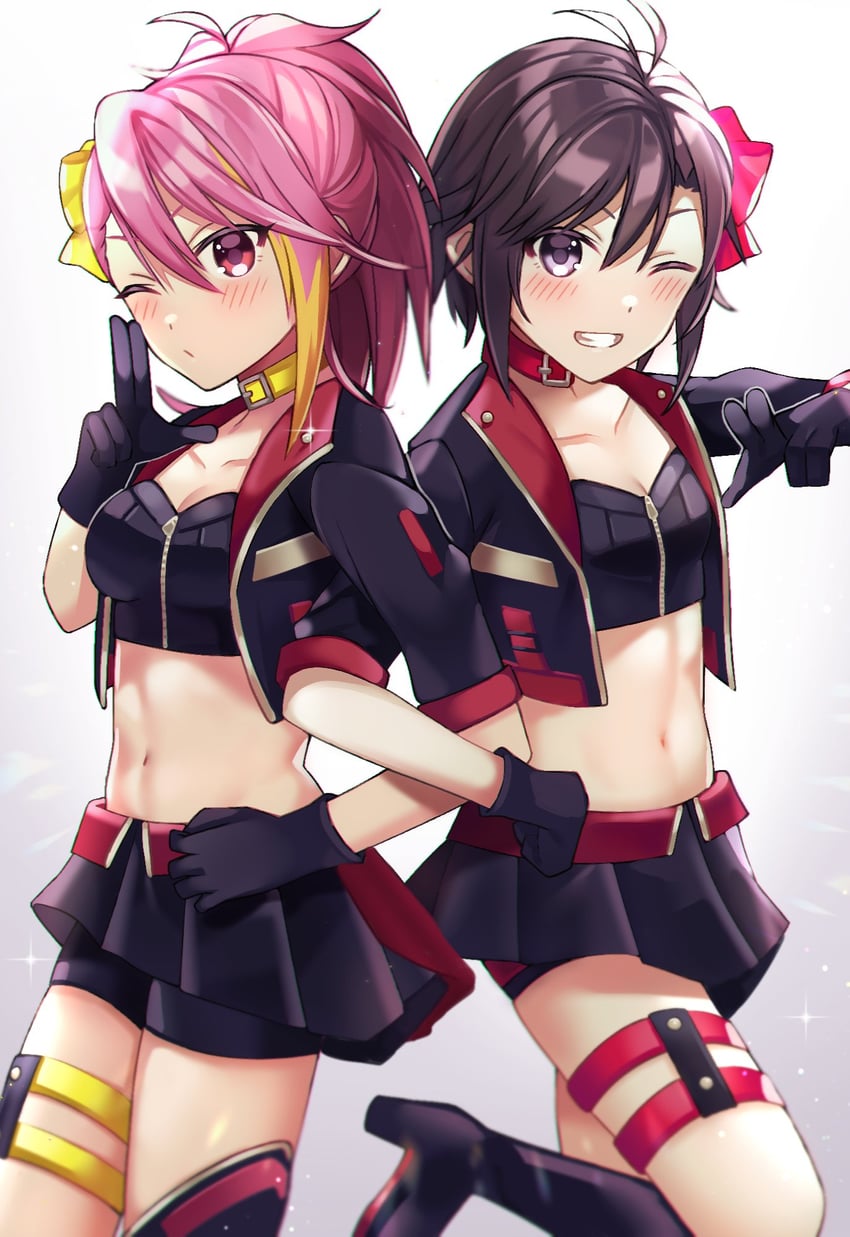 kikuchi makoto and maihama ayumu (idolmaster and 2 more) drawn by raimone26