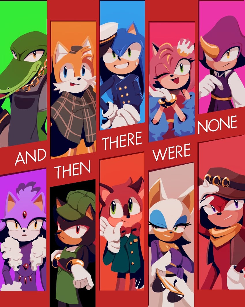 sonic the hedgehog, shadow the hedgehog, amy rose, blaze the cat, rouge the bat, and 5 more (sonic and 1 more) drawn by yangfaa_sonic