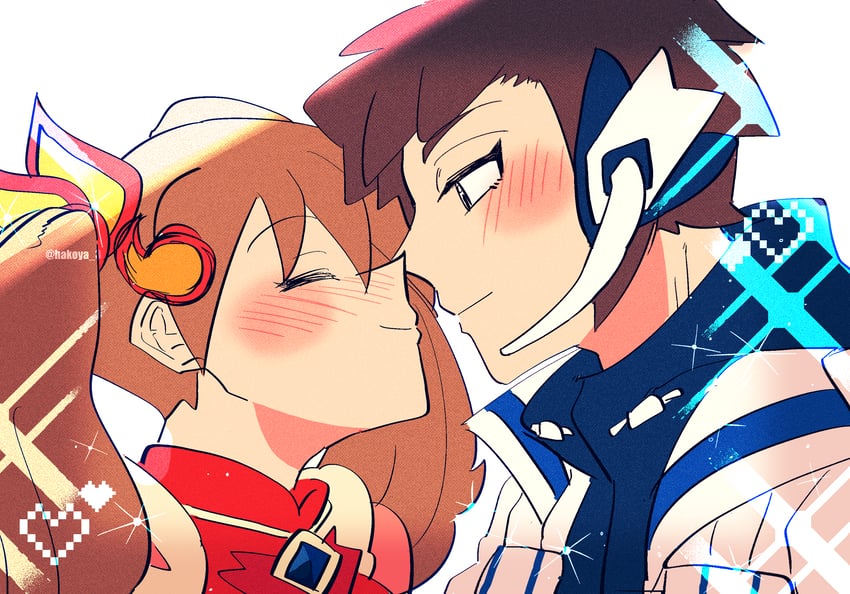 may and brendan (pokemon and 1 more) drawn by hakoya