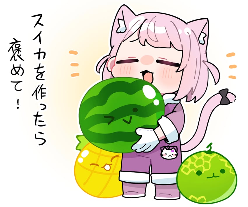 mikeneko (indie virtual youtuber and 1 more) drawn by sakana_(saka11205)