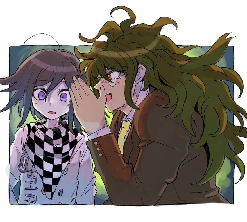 oma kokichi and gokuhara gonta (danganronpa and 1 more) drawn by kumakoro_(tetsupag)