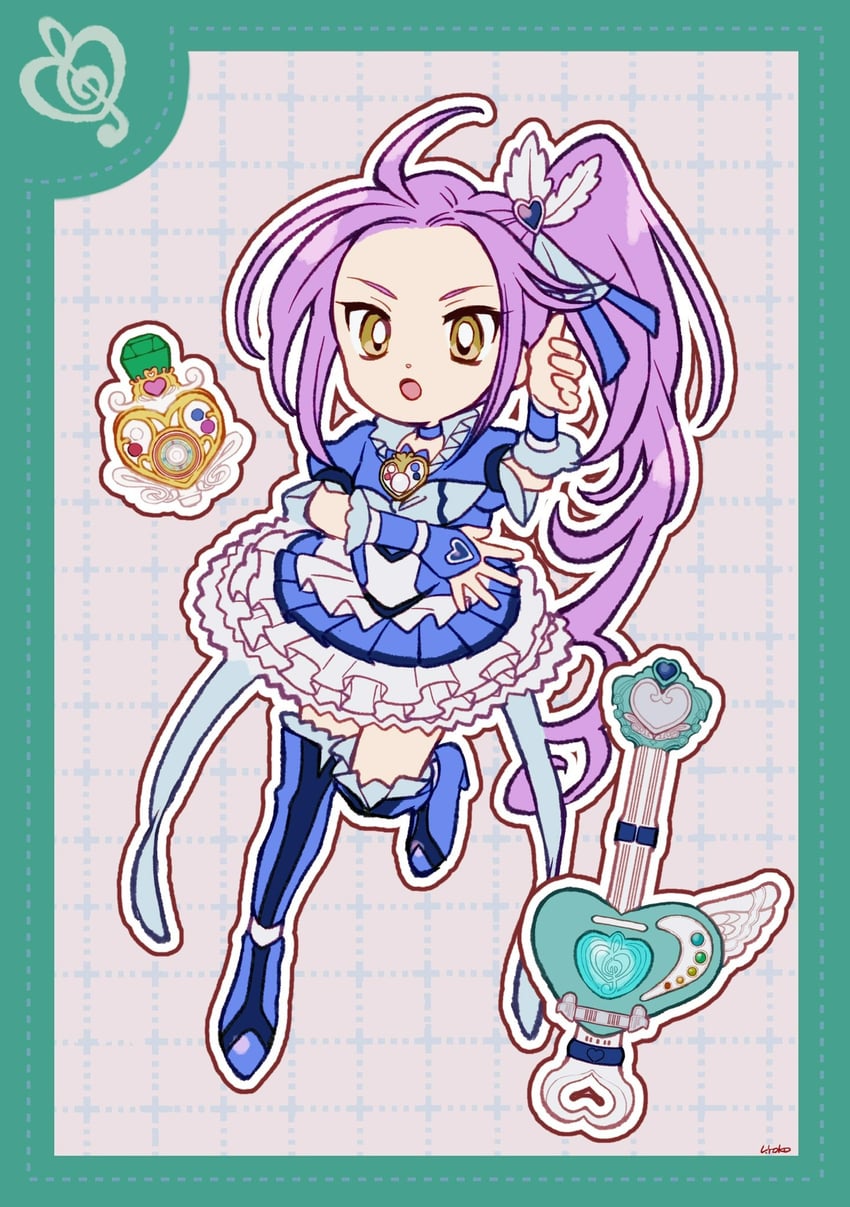 kurokawa eren and cure beat (precure and 1 more) drawn by uwded_207