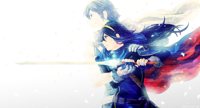 lucina and chrom (fire emblem and 1 more) drawn by moppect