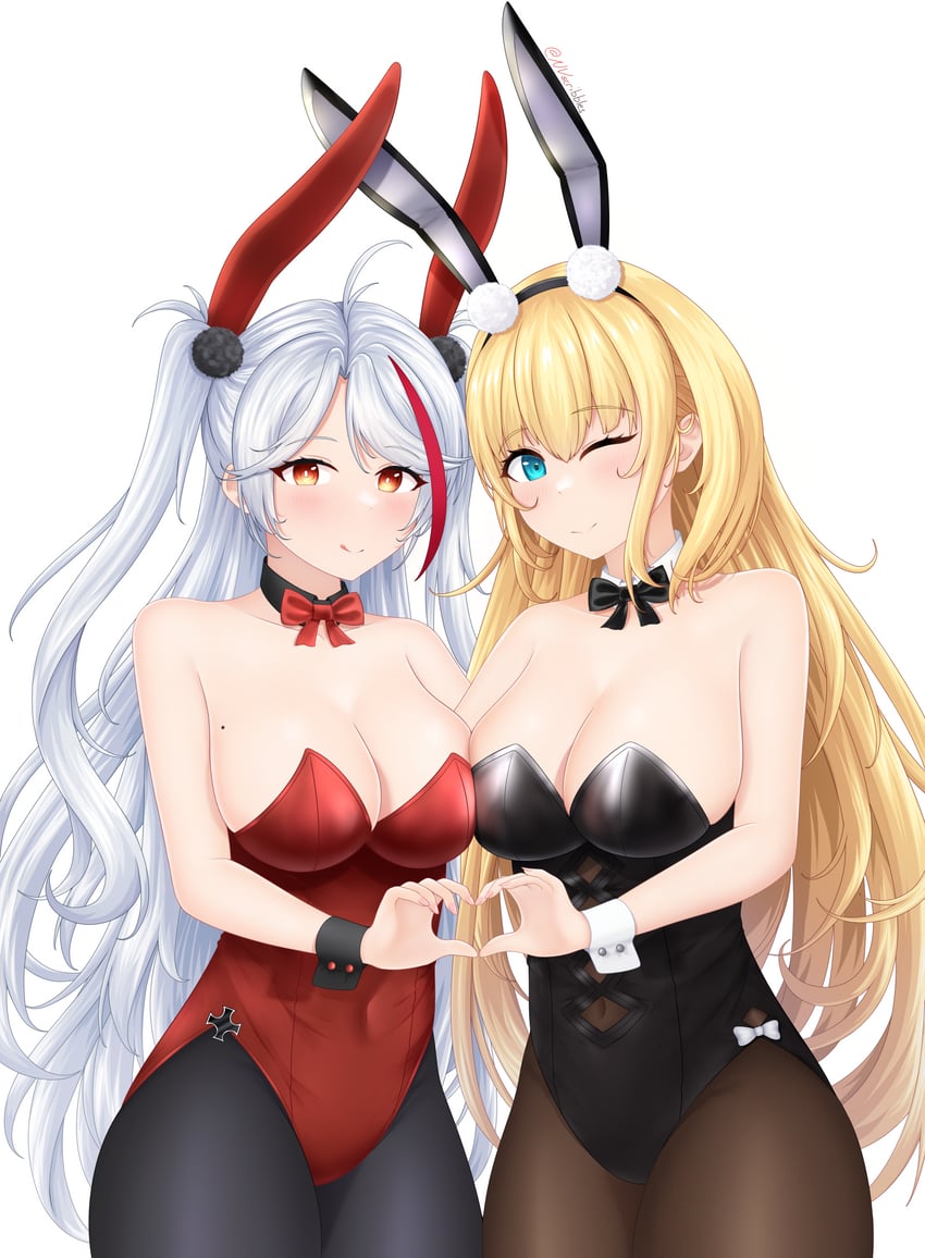 prinz eugen and north carolina (azur lane) drawn by nights_viper