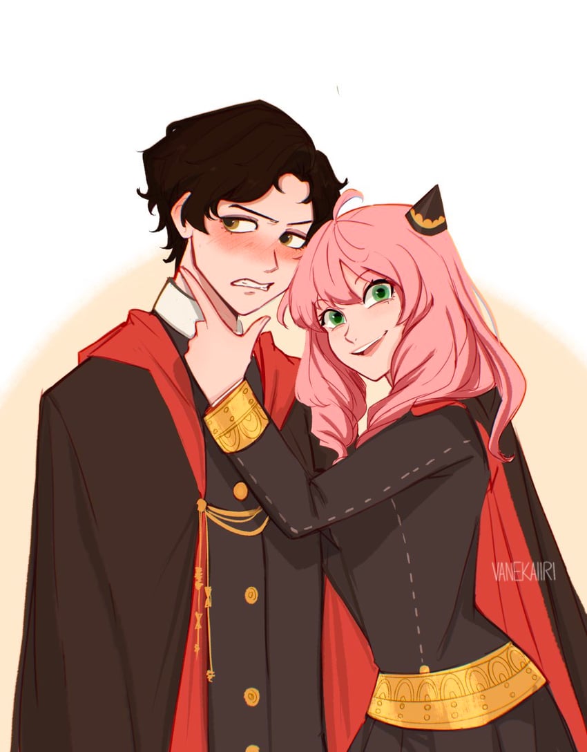 anya and damian desmond (spy x family) drawn by vanekairi