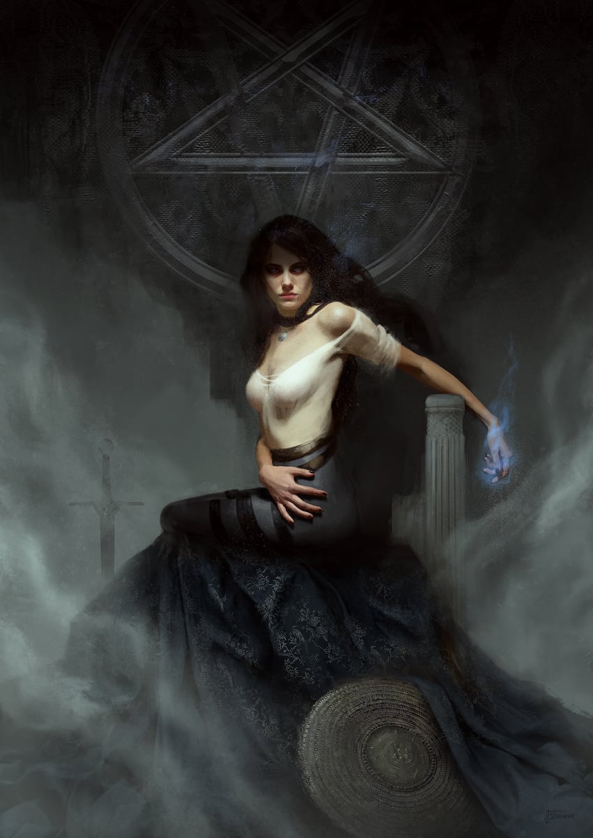 yennefer of vengerberg (the witcher) drawn by deharme