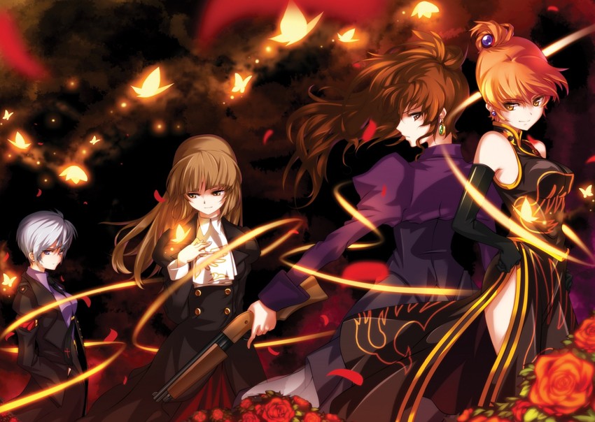 ushiromiya natsuhi, ushiromiya rosa, ushiromiya eva, and ushiromiya kyrie (umineko no naku koro ni) drawn by hong_(white_spider)