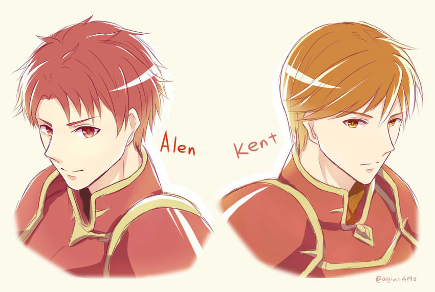 kent and alen (fire emblem and 2 more) drawn by taiga_kazame