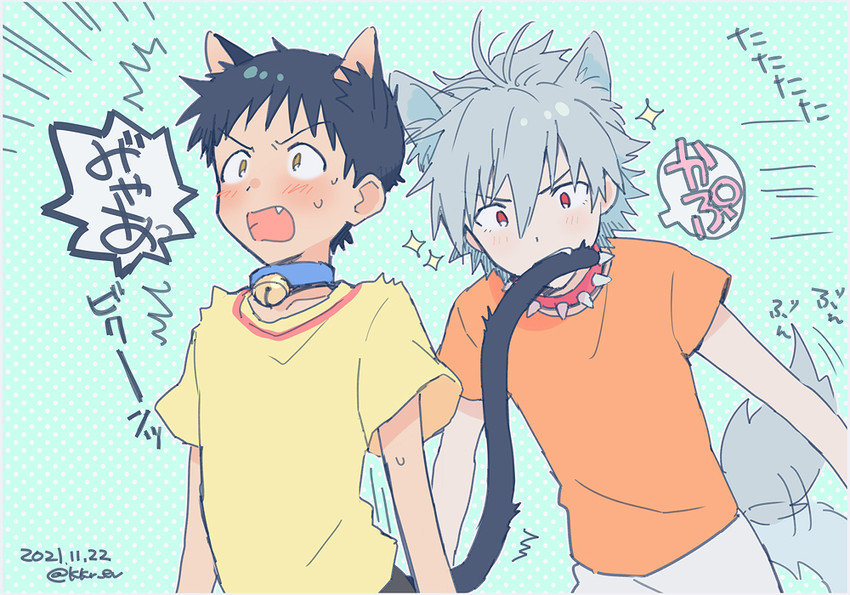 ikari shinji and nagisa kaworu (neon genesis evangelion) drawn by 11kkr