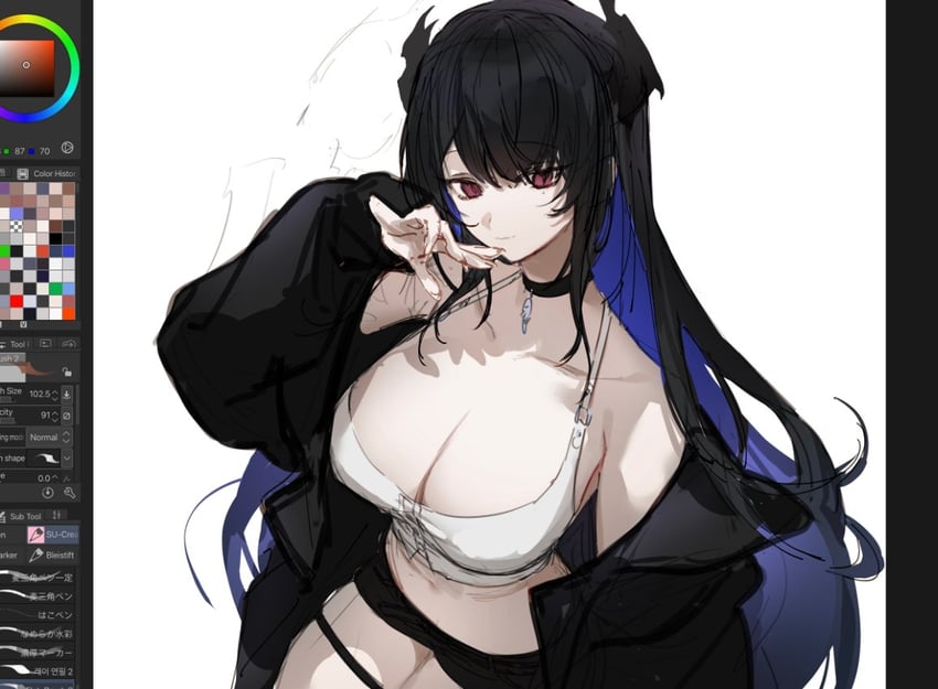 nerissa ravencroft (hololive and 1 more) drawn by yoimon