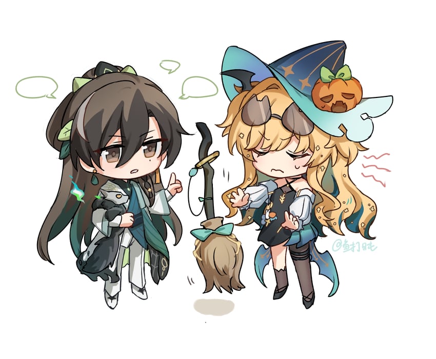 songque and baiji (honkai and 1 more) drawn by yuuz123