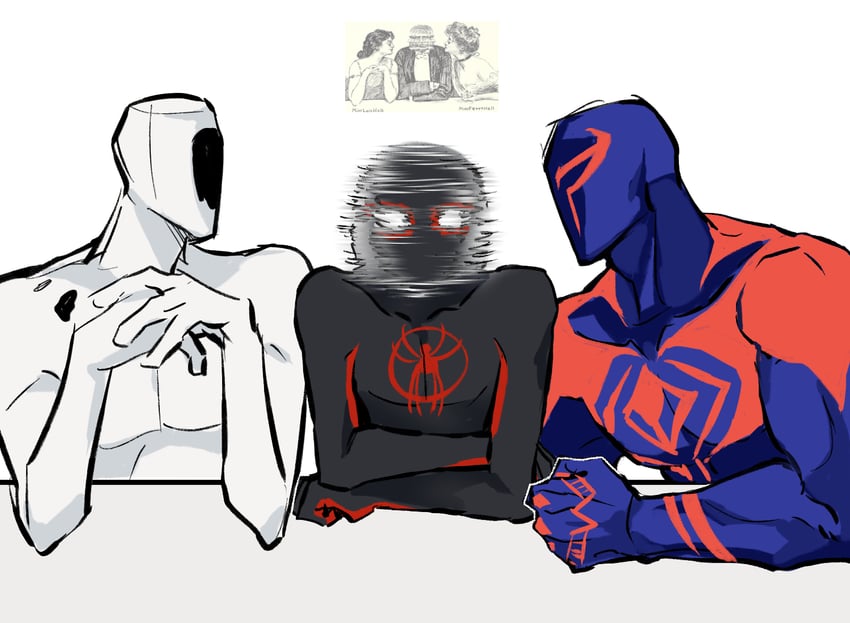 miguel o'hara, spider-man, miles morales, and spot (marvel and 4 more) drawn by gugusam0