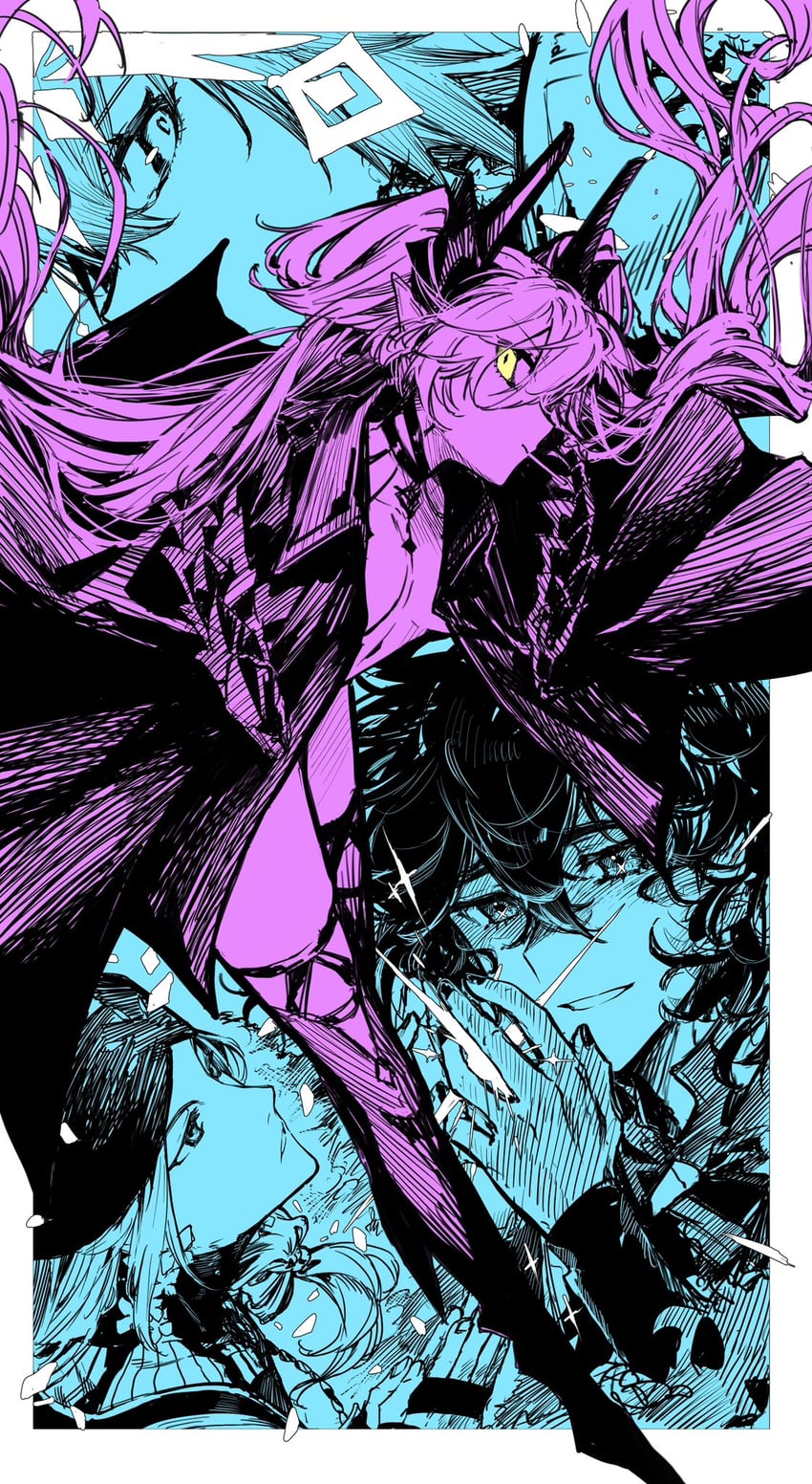 jeanne d'arc, lilith, metatron jeanne, dante alighieri, and ashoka (fate and 1 more) drawn by aiiro