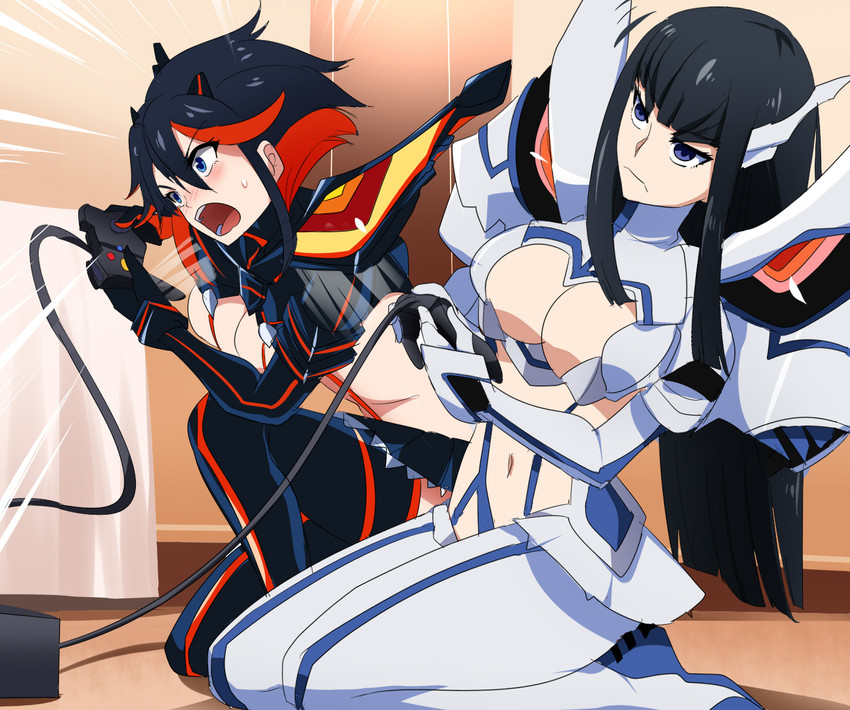 matoi ryuuko, senketsu, kiryuuin satsuki, and junketsu (kill la kill) drawn by magukappu