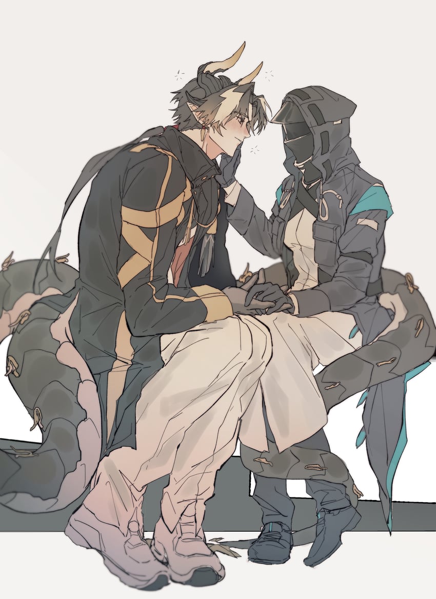doctor, chongyue, and female doctor (arknights) drawn by walhee221