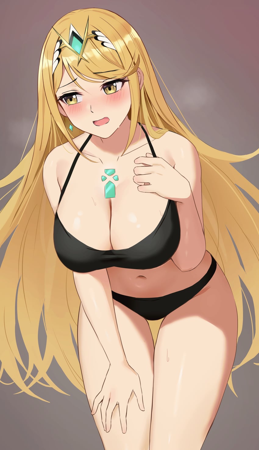 mythra (xenoblade chronicles and 1 more) drawn by amayo_thranana