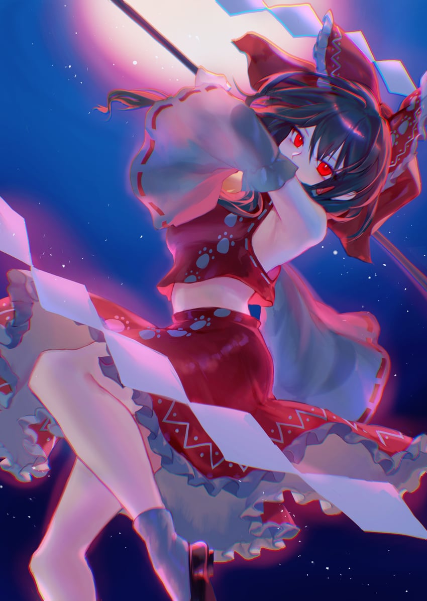 hakurei reimu (touhou and 1 more) drawn by rhea_(156latte)