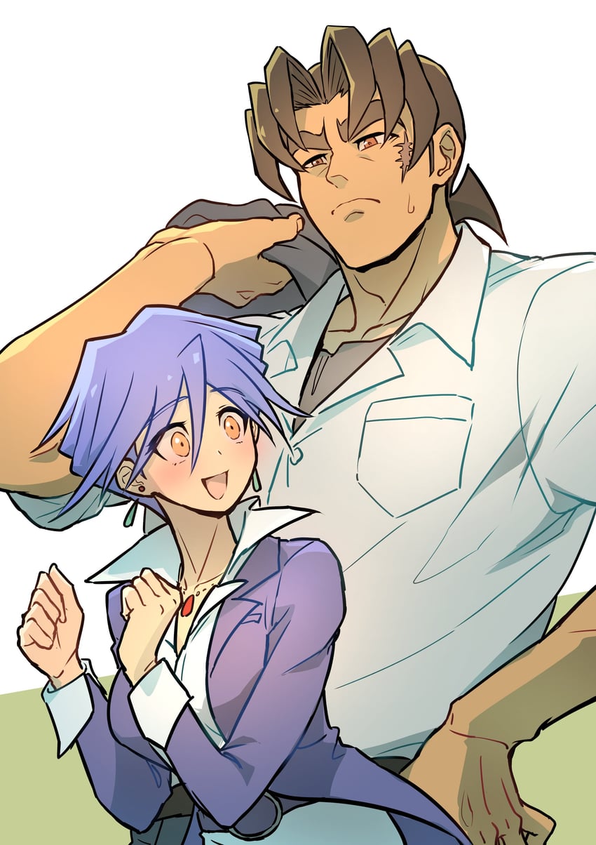 sagiri mikage and ushio tetsu (yu-gi-oh! and 1 more) drawn by youko-shima