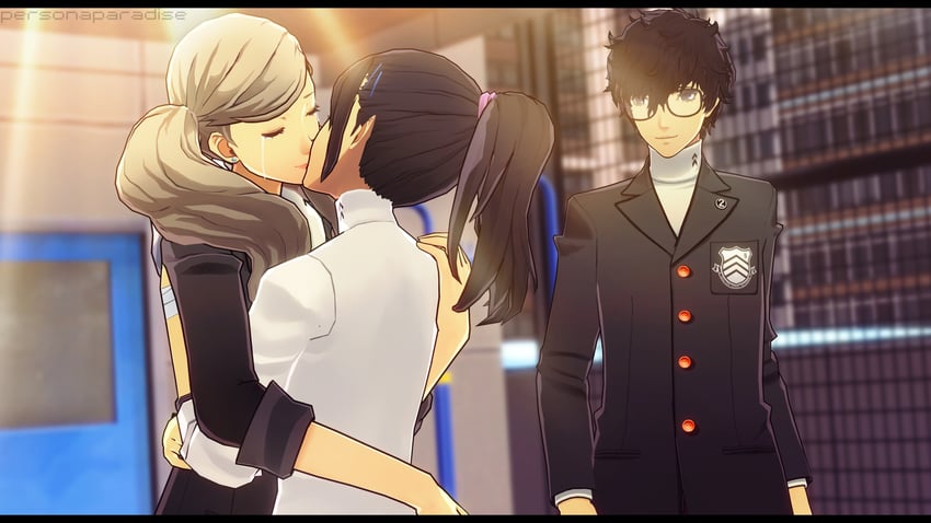 amamiya ren, takamaki anne, and suzui shiho (persona and 1 more) drawn by personaparadise
