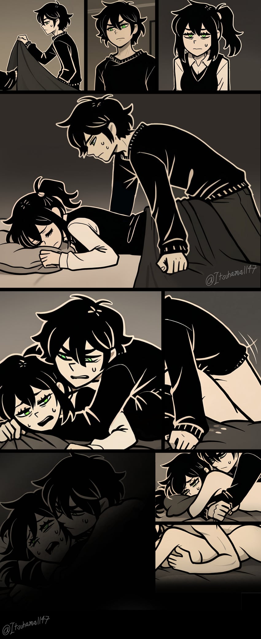 andrew graves and renee graves (the coffin of andy and leyley) drawn by itsuhamaart