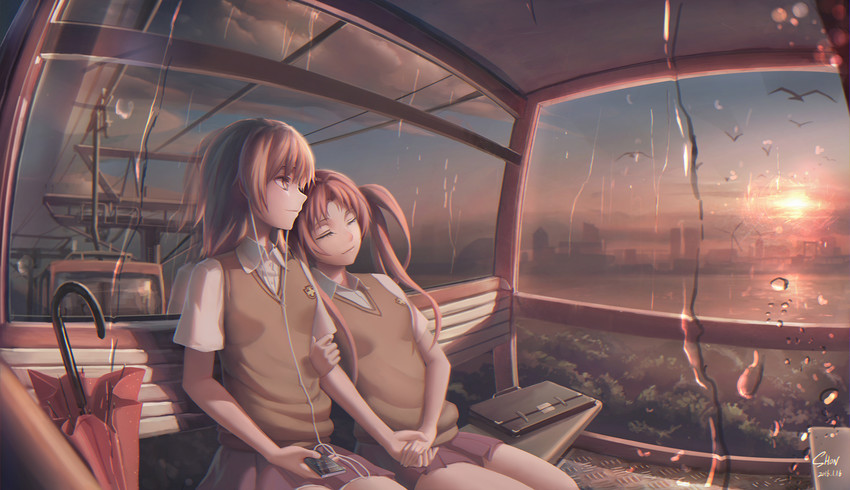 misaka mikoto and shirai kuroko (toaru majutsu no index and 1 more) drawn by shon