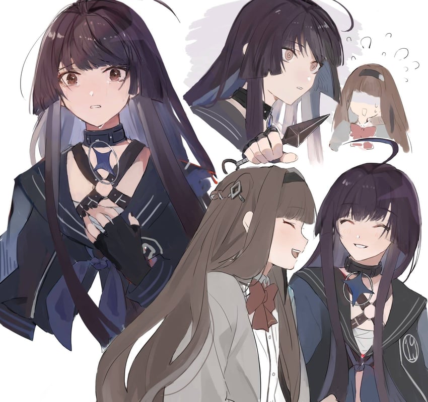 female commander and jyuuku (forever 7th capital) drawn by rrrr_222