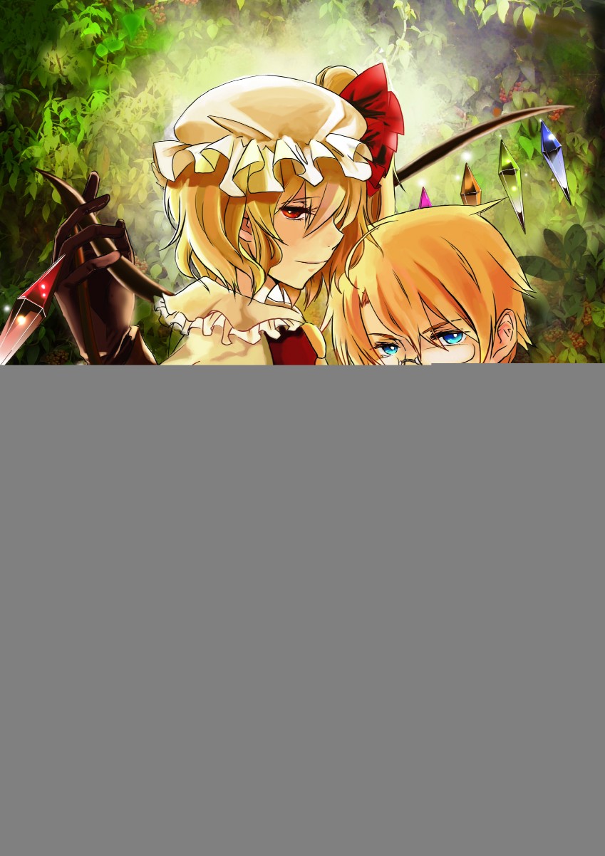flandre scarlet and america (touhou and 1 more) drawn by yantou828