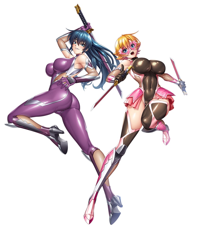 igawa asagi and igawa sakura (taimanin and 1 more) drawn by kagami_hirotaka